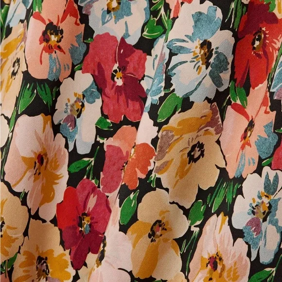 Doen Musetta floral-print silk midi dress NEW without tag - Picture 8 of 10